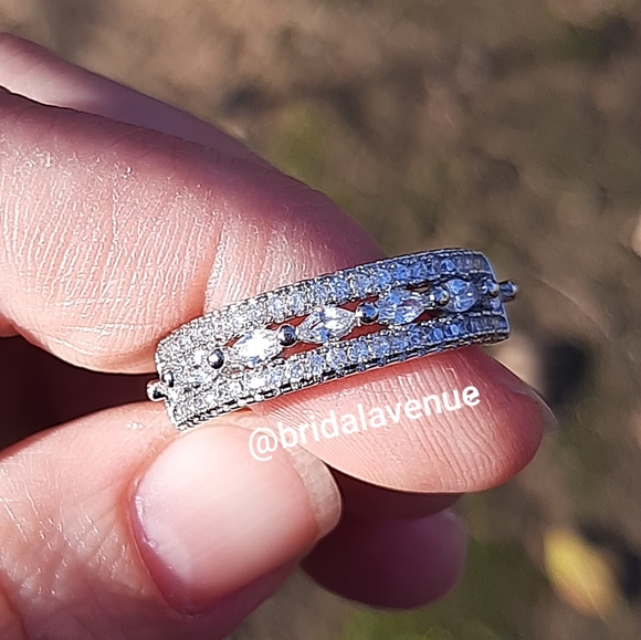 Silver Cubic Zirconia Liberty Ring - Picture 11 of 11